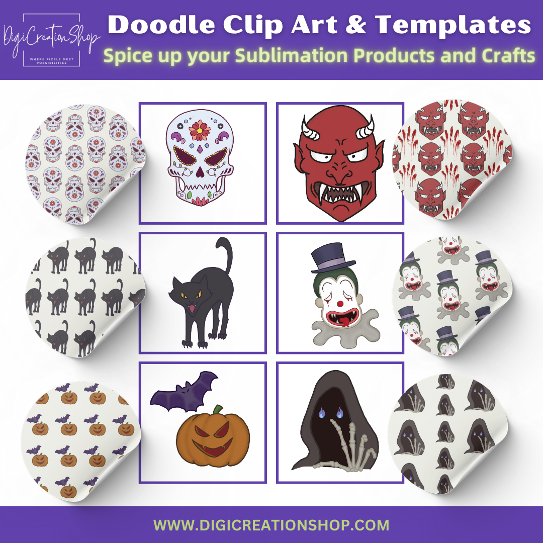 Doodle Templates & Clip Art | Level-Up Your Crafts with this Unique Collection